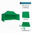 thumbnail image 3 of Ilios Innova | Toldo Plegable Verde 3x4.5 con Paredes Laterales, Impermeable y Resistente al Calor, Velcro de Ajuste, Ideal para Exterior., 3 of 9