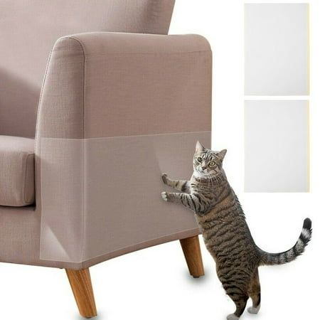 2Pcs Anti Cat Scratch Furniture Protector Self-Adhesive Cat Scratch Deterrent Tape Thick Flexible Cat Scratching Pad for Door Mattress Sofa Carpet Car Seat