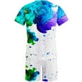 thumbnail image 3 of VBTAPA Mens Shorts Set 2 Piece Outfits Fashion Graffiti Crewneck T Shirts and Shorts Matching Set Big and Tall Casual Streetwear Blue M, 3 of 5