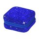 thumbnail image 1 of Caja de joyería con diamantes de imitación, organizador de collares y pendientes, caja de almacenamiento de joyería compacta brillante para manualidad Azul, 1 of 8