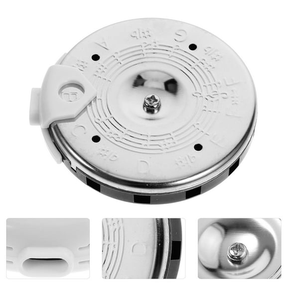 YEAHIBABY 1Pcs Silver Round Guitar Pitch Pipe for Musicians Performance