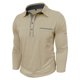 thumbnail image 2 of pstuiky camisas de manga larga para hombre, Camiseta informal de manga larga con botones y retazos para hombre Tops casuales para hombres xxl, 2 of 6