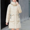 thumbnail image 2 of GERsome Women's Winter Warm Puffer Padded Coat Quilted Lightweight Hooded Long Jacket, 2 of 6