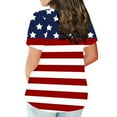 thumbnail image 3 of Tmtolofot Women's Tops Dressy Casual Summer Blouse Patriotic Graphic Short Sleeve T-Shirts for Women Trendy 4Th Of July Crewneck Shirt Womens Loose Beach Tunic Top 3#White 4X-Large, 3 of 5
