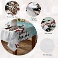 thumbnail image 5 of Teal Blue Christmas Table Cloth Waterproof Tablecloths, Snowman Xmas Tree Winter Snowflake Tablecloth Dining Table Cover for Kitchen Party Tabletop Outdoor, Rectangle Tablecloth 54x108 Inch, 5 of 9