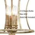 thumbnail image 2 of Farmhouse Chandelier 4-Light Distressed Off-White Dining Room Lighting Fixtures, 2 of 7