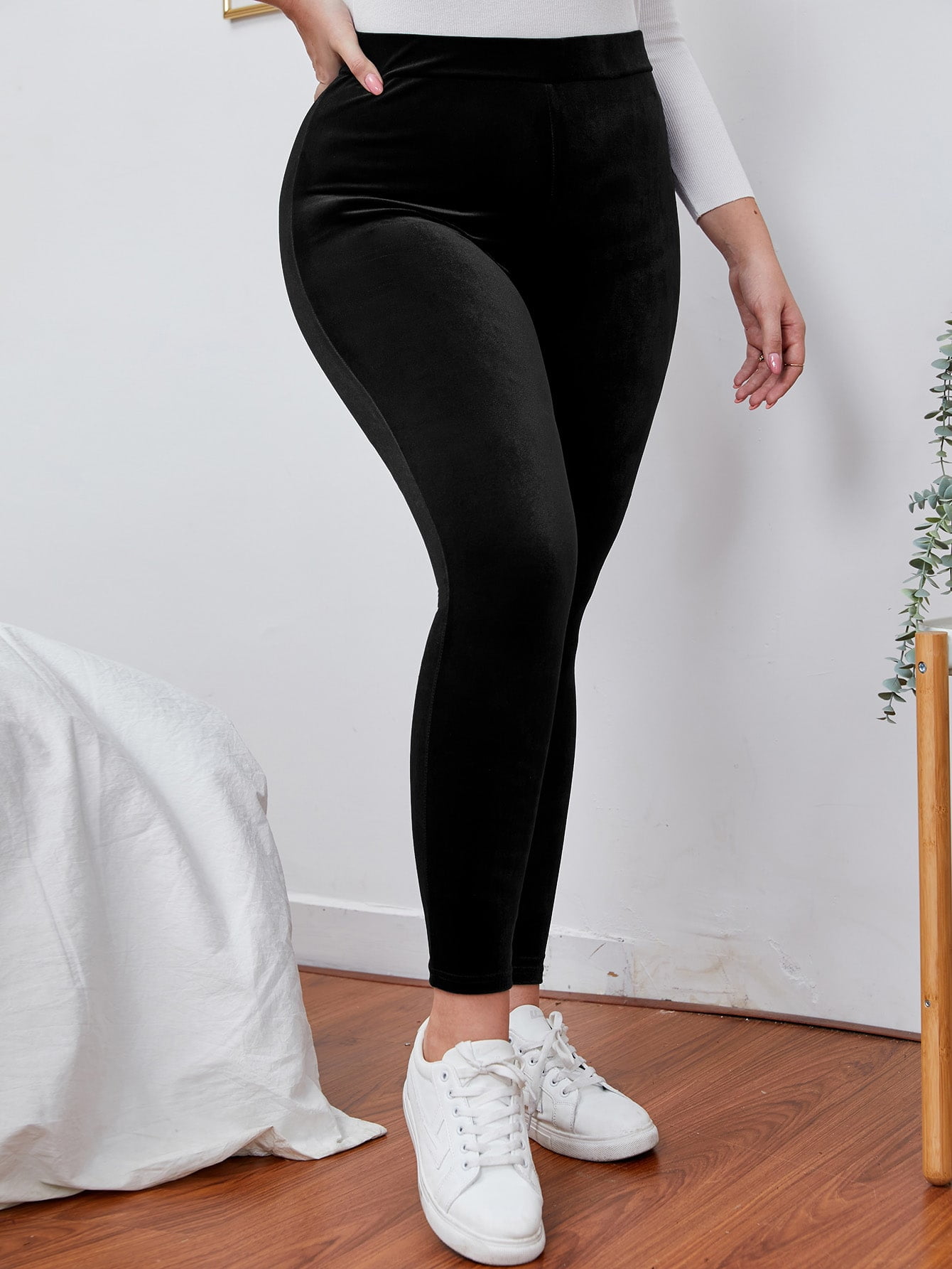 High Waist Velvet Leggings 3XL(18 