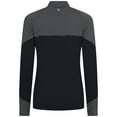 thumbnail image 3 of Women's Levelwear Black Pittsburgh Pirates Classic Stripes Insignia 2.0 Raglan Quarter-Zip Top, 3 of 3