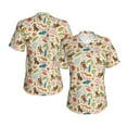 thumbnail image 3 of Yiaed Monkeys in the Jungle Print Women's T Shirt V-Neck Short Sleeve Shirt Casual Breathable Tee Summer Tops-XX-Large, 3 of 5