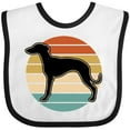 thumbnail image 3 of Inktastic Whippet Dog Retro Sunset Boys or Girls Baby Bib, 3 of 4
