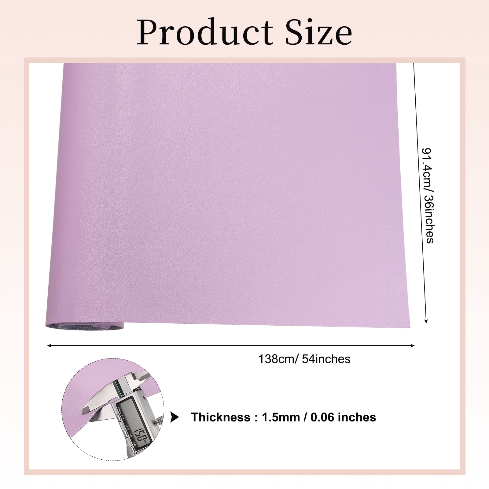 Uxcell Marine Vinyl Fabric, 54 Inch 1 Yard Upholstery Faux Leather Soft Waterproof Sheets Fabric for Crafts DIY Sewings Sofa Wallets Handbag Car, Purple