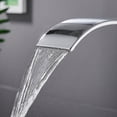 thumbnail image 3 of Grifo De Lavabo En Cascada Plateado, Grifo De Baño con Carrete De Cerámica, Agua Fría Y Caliente Disponible, Grifo Monomando para Lavabo Sin Plomo Y Sin Níquel, 3 of 5