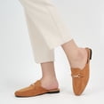 thumbnail image 7 of Ecetana Women's Mules Classic Suede Slip On Shoes Closed Toe Backless Flat Loafer Slides for Business Work Office Casual, 7 of 7