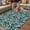 Teal, variant on Grey Spring Floral Outdoor Rug for Patio/Deck/Porch, Non-Slip Large Area Rug 3 x 5 Ft, Farmhouse Flowers Elegant Pastoral Indoor Outdoor Rugs Washable Area Rugs, Reversible Camping Rug Carpet Runner
