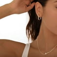 thumbnail image 3 of Gold Hoop Earrings for Women 14K Gold Silver Plated Chunky Huggie Hoops Hypoallergenic Lightweight Small Paperclip Link Chain Drop Dangle Earrings Trendy Jewelry Gifts, 3 of 5