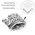 thumbnail image 6 of Pofeuu Black Footprints Print Oven Mitts and Pot Holders 4 pcs Set,High Heat Resistant 500 Degree Extra Thicken Long Kitchen Cotton Oven Glove for Cooking, 6 of 6