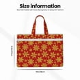 thumbnail image 3 of Zufioo Christmas With Gold Snowflakes Print Canvas Hand-Held Document Bag, Zippered Document Storage Bag, Suitable for Office Book Document Bag, 3 of 8