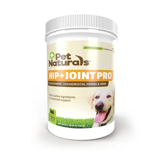 Pet Naturals Hip and Joint PRO for Dogs, Duck Flavor,130 count