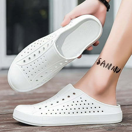 

Women s Solid Color Platform Soft Sole PVC Sandals Closed Toe Home Garden Clogs Breathable Backless Beach Clogs