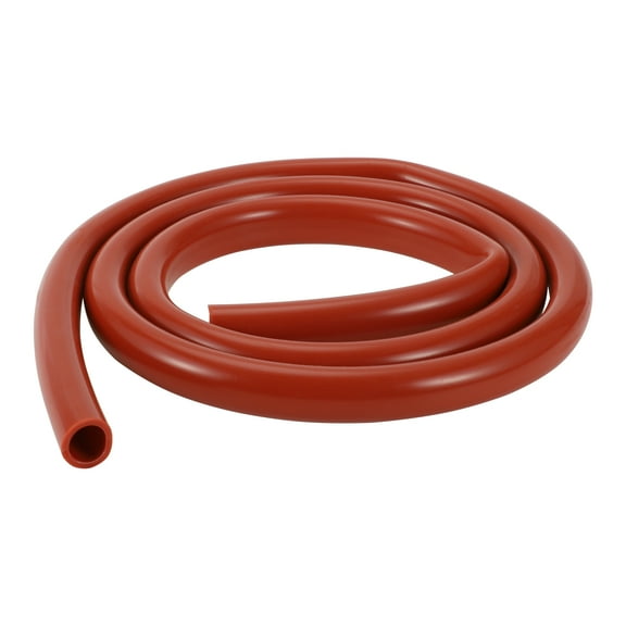 Unique Bargains 5Ft 9/16" 14mm ID 2.5mm Thickness Silicone Vacuum Hose for Air and Water Red