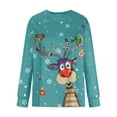 thumbnail image 3 of WILLBEST Playeras Navideñas Mujer Blusa Informal de Manga Larga y Cuello Redondo Para El Verano, Camiseta Estampada, Túnica Holgada con Abertura Lateral. Disfraces, 3 of 3