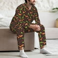 thumbnail image 7 of Sikiie Fox In Forest Mens Pajama Set, Soft Warm Long Sleeve Sleepwear, Cozy Button-Down Pjs for Men-, 7 of 7