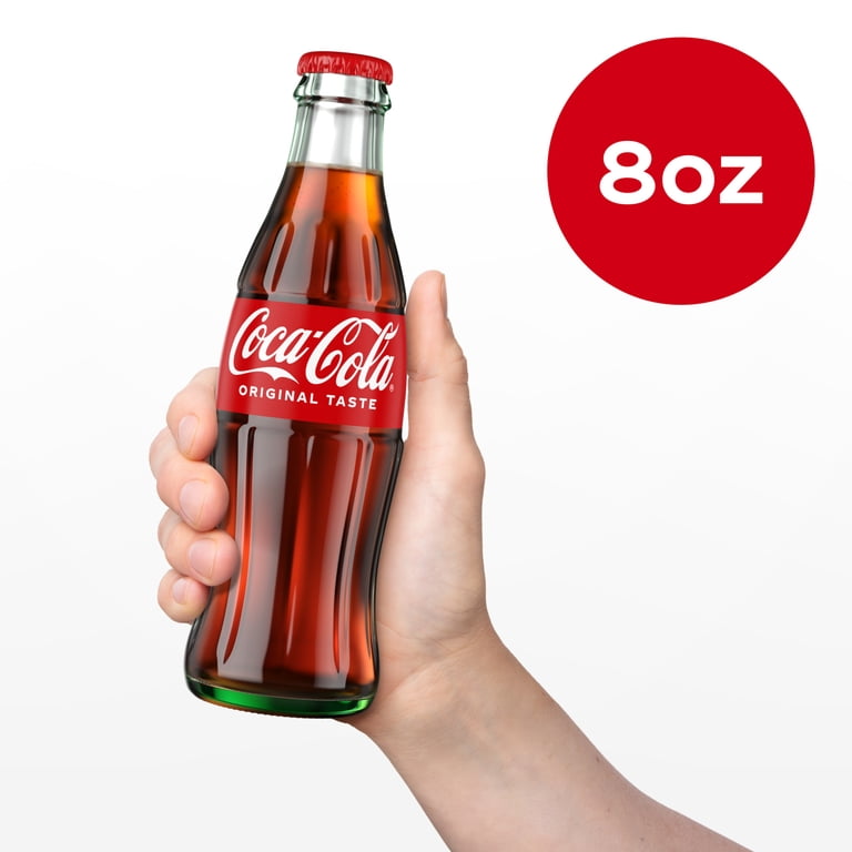 Coca-Cola Cane Sugar Soda Pop Glass Bottles, 8 fl oz, 6 Pack, Cane