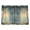 thumbnail image 7 of Yayeee Kitchen Curtains Tier Pair Light Filtering 27"x36" Rod Pocket Short Cafe Window Panel, Retro Forest, 7 of 7