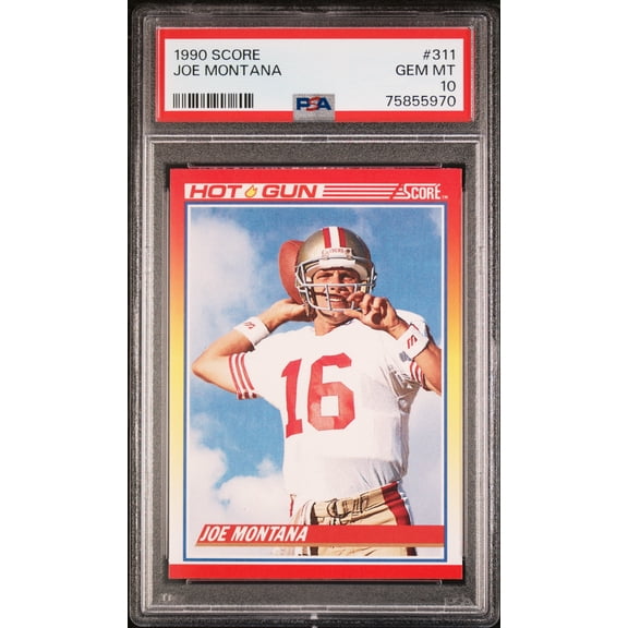 Joe Montana 1990 Score Football Card #311 Graded PSA 10