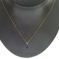 thumbnail image 5 of AoneJewelry 1.35 Cttw Oval Sapphire & Black Diamond Pendant Necklace in 14k Yellow Gold, 5 of 5