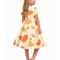 thumbnail image 3 of EGNMCR Robe à Manches Courtes à Col Rabattu Filles Robe Extensible à Manches Courtes Robe Trapèze Tournoyante Patineuse Récital d'École Robe à Manches Courtes à Col Rabattu Fille Robe en Polyester, 3 of 6