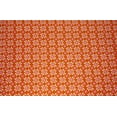 thumbnail image 4 of Cotton satin Lycra Twill print orange and pink 58" wide [12807], 4 of 4