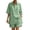 #0176-Green, variant on Women's Two Piece Outfits Collared Button Tops and Drawstring Shorts Sets Casual Errands Lightweight Soft Fabric Loose Style Suits Gift