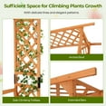 thumbnail image 6 of Costway 6.5 FT Tall Patio Garden Arbor with Pergola 2-Seat Bench Trellis for Climbing Plant, 6 of 10