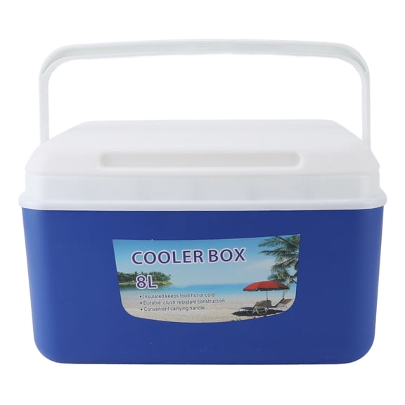 Insulated Hard Cooler, Ice Cooler Retain Freshness 8L Easy Cleaning For Camping For Beach
