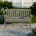 thumbnail image 2 of Wildridge Classic Mission Bench, Dark Gray - Outdoor Weather Resistant Poly Lumber Bench for Patio, Deck, Garden, 2 of 4