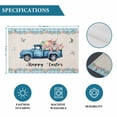 thumbnail image 6 of Happy Easter Placemats Set of 6, Spring Truck Bunny Butterfly Blue Plaid Placemats for Dining Table, Place Mats for Kitchen Tabletop, Waterproof Wipeable Dining Table Mats Set, 6 of 9