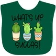 thumbnail image 3 of Inktastic What's Up Succas Funny Cacti Plants Boys or Girls Baby Bib, 3 of 4