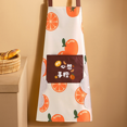 thumbnail image 3 of 2 PCS Kitchen Cooking Aprons，Waterproof And Oil-Proof, Can Wipe Hands,Available For Both Men And Women （Orange And Persimmon Pattern）, 3 of 5