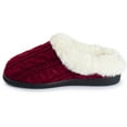 thumbnail image 2 of Pupeez Girls Cable Knit Slippers Fleece Lined House Shoe, 2 of 5