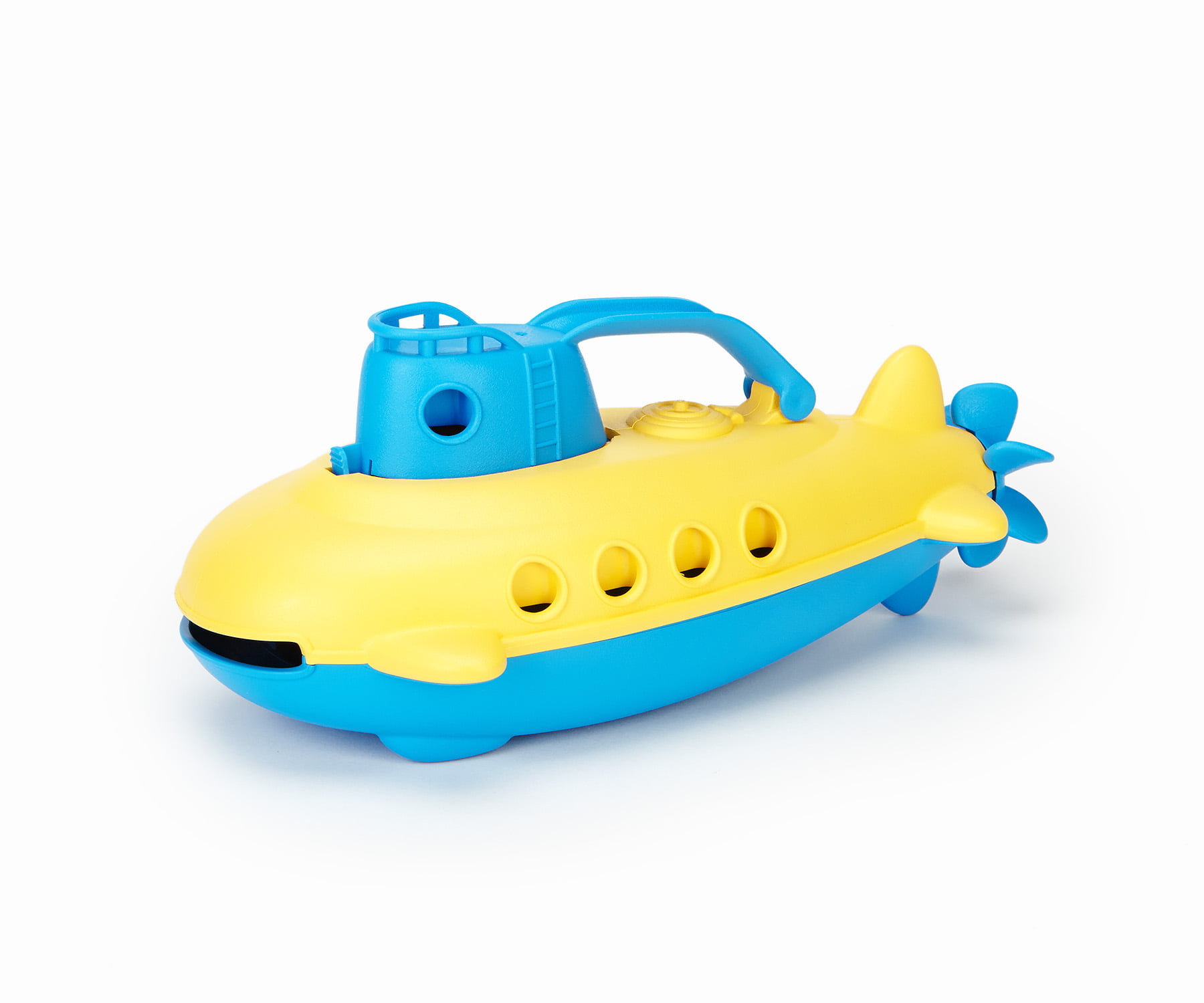 Bath Toy with Spinning Rear Propeller BPA Free Submarine in Yellow & Blue Safe Toys for Toddlers Phthalate Free Babies