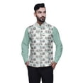 thumbnail image 1 of Atasi Printed Wedding Jackets For Men Nehru Jacket Waist Coat For Wedding & Festive Season-Small, 1 of 3
