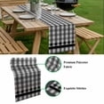 thumbnail image 5 of Gray Black Plaid Table Runner - 70 Inch Long, Kitchen Dining Table Runner Dresser Scarves, Vintage Star Greyish Buffalo Lattice Farmhouse Decor for Coffee Tables Wedding Party Banquet, 5 of 8