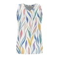 thumbnail image 7 of Fartey Graphic Tank Tops for Women Elegant V Neck Camis Top Slim Fit Sleeveless Tunic Tanks Boho Floral Print Shirts Summer Beach Camisoles Beige XXL, 7 of 7