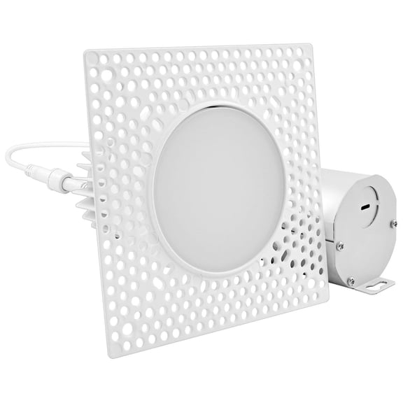 Luxrite 3 Inch Trimless Recessed LED Light, 15W, 5CCT 2700K-5000K, Dimmable, 1100LM, CRI 90, Damp & IC Rated, ETL