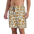 thumbnail image 2 of Naloa Giraffes Head Men's Beach Shorts, Surfing shorts, Swim trunks, Quick Dry Swim Trunks for Surfing Beach Fun - XX-Large, 2 of 9
