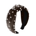 thumbnail image 3 of Serre-tête Perle Noué Rétro Nœud Moyen en Velours Accessoire pour Cheveux, 3 of 6