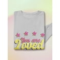 thumbnail image 3 of You Are Loved Bubblegum Banner Sweatshirt Women -Smartprints Designs, Female 4X-Large, 3 of 4