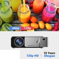 thumbnail image 4 of T5 Home Video 1080P Recorder Comcorder Multifunction Home Projector Portable LED HD Mini Projector Silver_regular version, 4 of 5