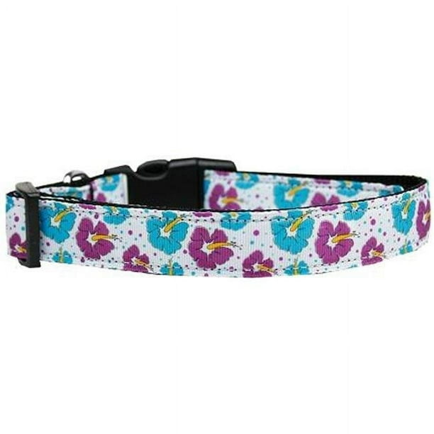 Purple flower best sale dog collar